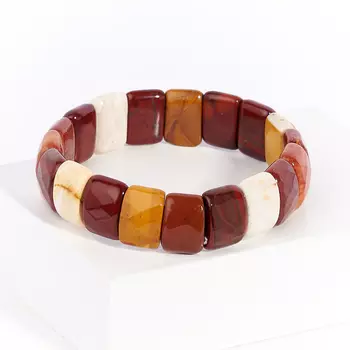 Браслет яшма мукаит огранка 17 см