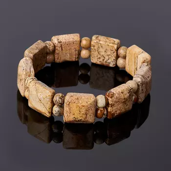 Браслет яшма рисунчатая 19 см