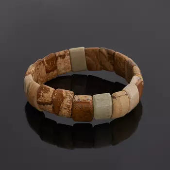 Браслет яшма рисунчатая (песочная) 18 см