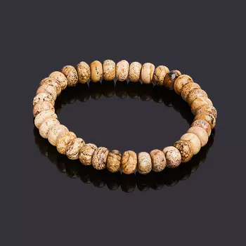 Браслет яшма рисунчатая (песочная) 18 см