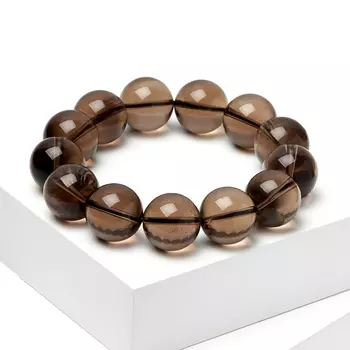 Браслет раухтопаз 16 мм 17 см