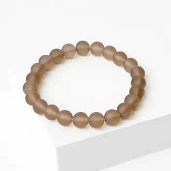 Браслет раухтопаз матовый 8 мм 17 см