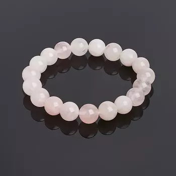 Браслет розовый кварц 10 мм 18 см