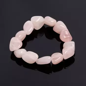 Браслет розовый кварц 16 см
