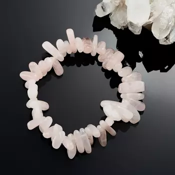 Браслет розовый кварц 17 cм