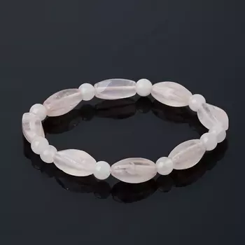 Браслет розовый кварц 17 см