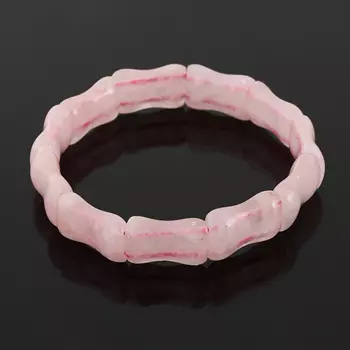Браслет розовый кварц 18 см