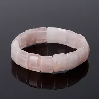 Браслет розовый кварц 19 cм