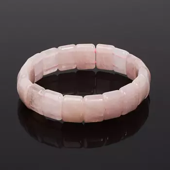 Браслет розовый кварц 19 см