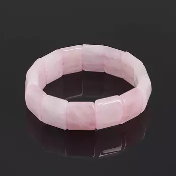 Браслет розовый кварц 19 см