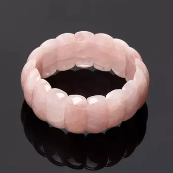 Браслет розовый кварц 19 см