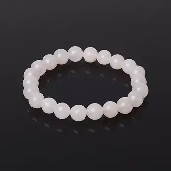 Браслет розовый кварц 8 мм 16 см