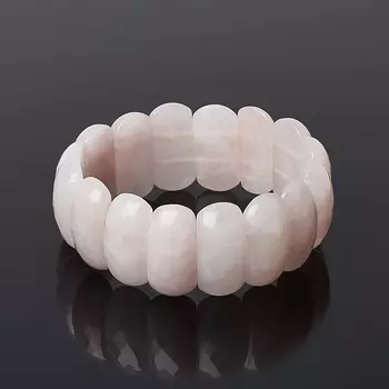 Браслет розовый кварц огранка 18 см