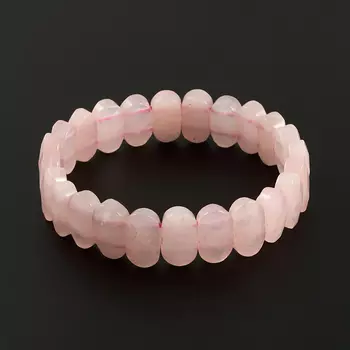 Браслет розовый кварц огранка 18 см