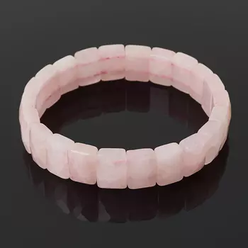 Браслет розовый кварц огранка 18 см