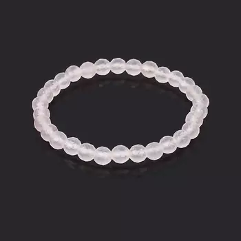 Браслет розовый кварц огранка 6 мм 16 см