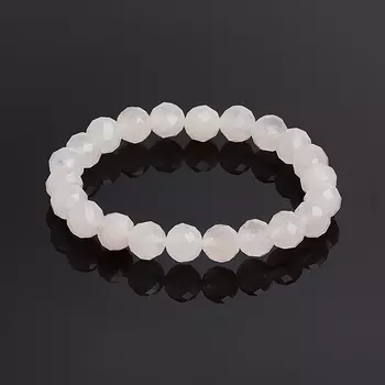 Браслет розовый кварц огранка 8 мм 16 см