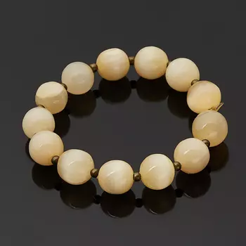 Браслет селенит 12 мм 16 см