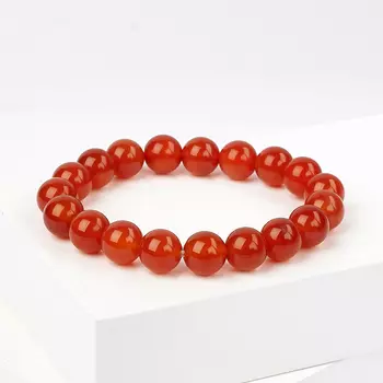 Браслет сердолик 10 мм 16 см