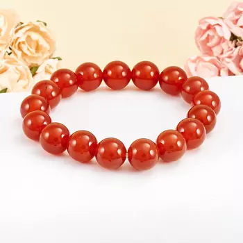 Браслет сердолик 12 мм 16 cм