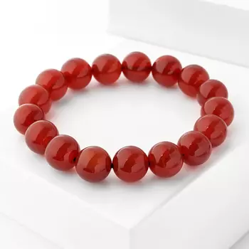 Браслет сердолик 12 мм 17 см