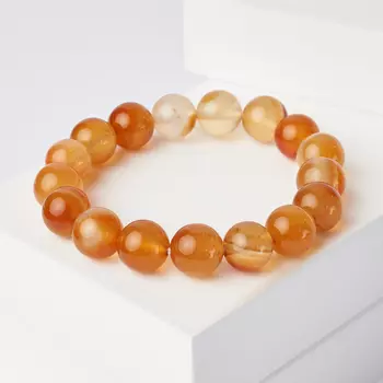 Браслет сердолик 12 мм 17 см