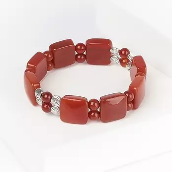 Браслет сердолик (биж. сплав) 17 см