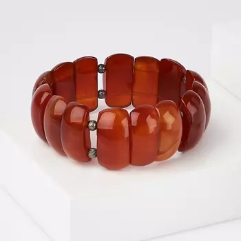 Браслет сердолик (биж. сплав) 18 см