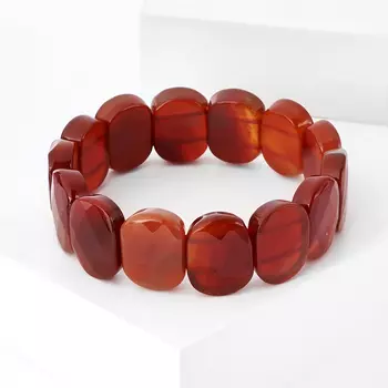 Браслет сердолик огранка 18 см