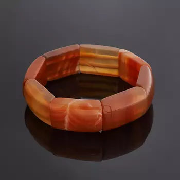 Браслет сердолик огранка 18 см