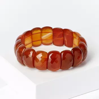 Браслет сердолик огранка 18 см