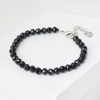 Браслет шпинель (биж. сплав) огранка 5 мм 17 см (+3 см)