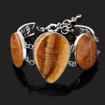 Браслет симбирцит (биж. сплав, нейзильбер) 18 см (+4 см)