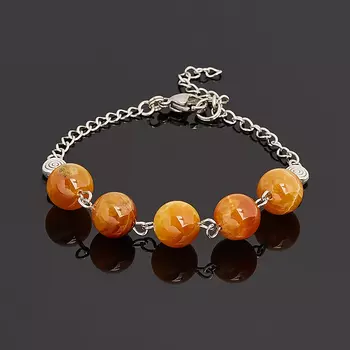 Браслет симбирцит (биж. сплав, сталь хир.) 10 мм 17 см (+3 см)