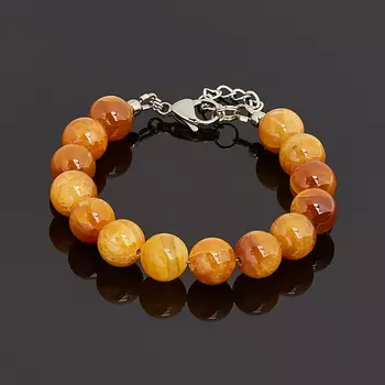 Браслет симбирцит (биж. сплав, сталь хир.) 10 мм 16 см (+3 см)