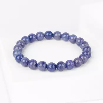 Браслет танзанит 8 мм 16 см