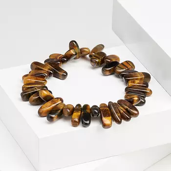 Браслет тигровый глаз 17 cм