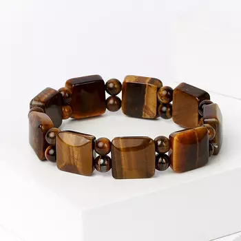 Браслет тигровый глаз 6 мм 17 см