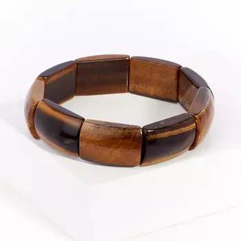 Браслет тигровый глаз 19 cм