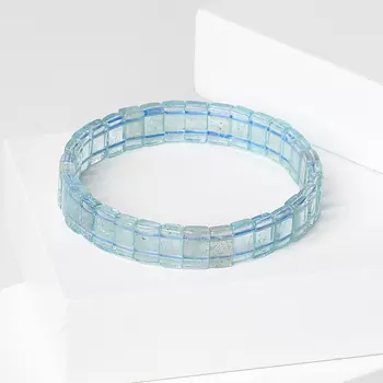 Браслет топаз голубой 18 см