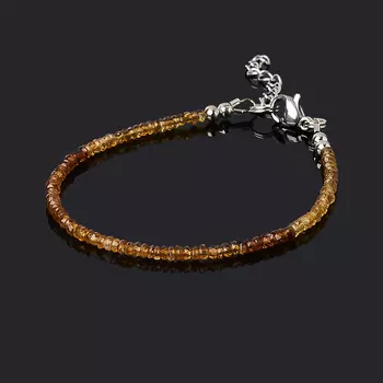 Браслет турмалин (биж. сплав, сталь хир.) огранка 2 мм 16 см (+3 см)