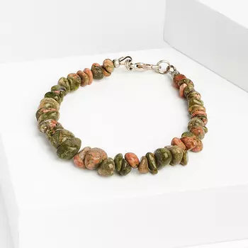 Браслет унакит 17 cм (биж. сплав)