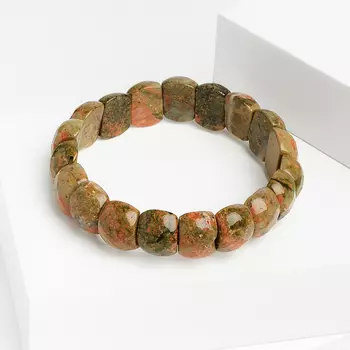 Браслет унакит огранка 17 cм