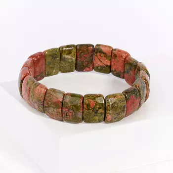 Браслет унакит огранка 17 см