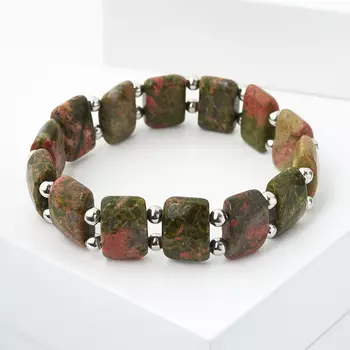 Браслет унакит огранка 18 см