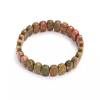 Браслет унакит огранка 19 см