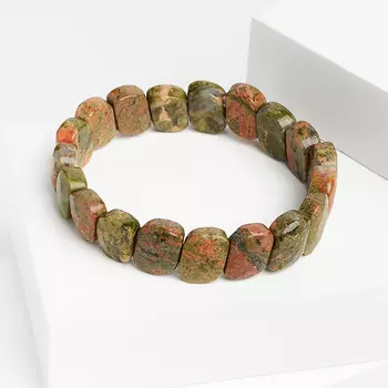 Браслет унакит огранка 19 см