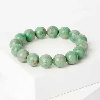 Браслет жадеит 12 мм 16 см