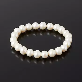 Браслет жемчуг белый 7 мм 15 см