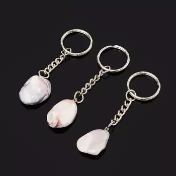 Брелок агат розовый (биж. сплав)